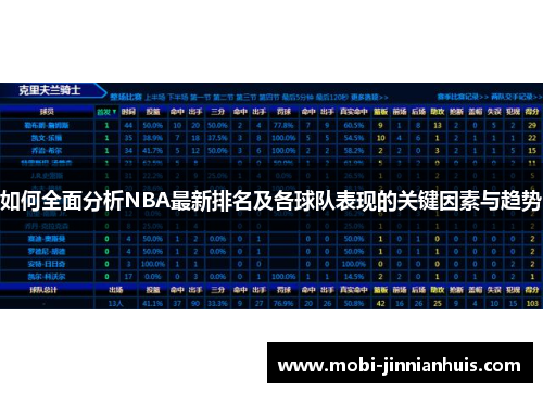 如何全面分析NBA最新排名及各球队表现的关键因素与趋势